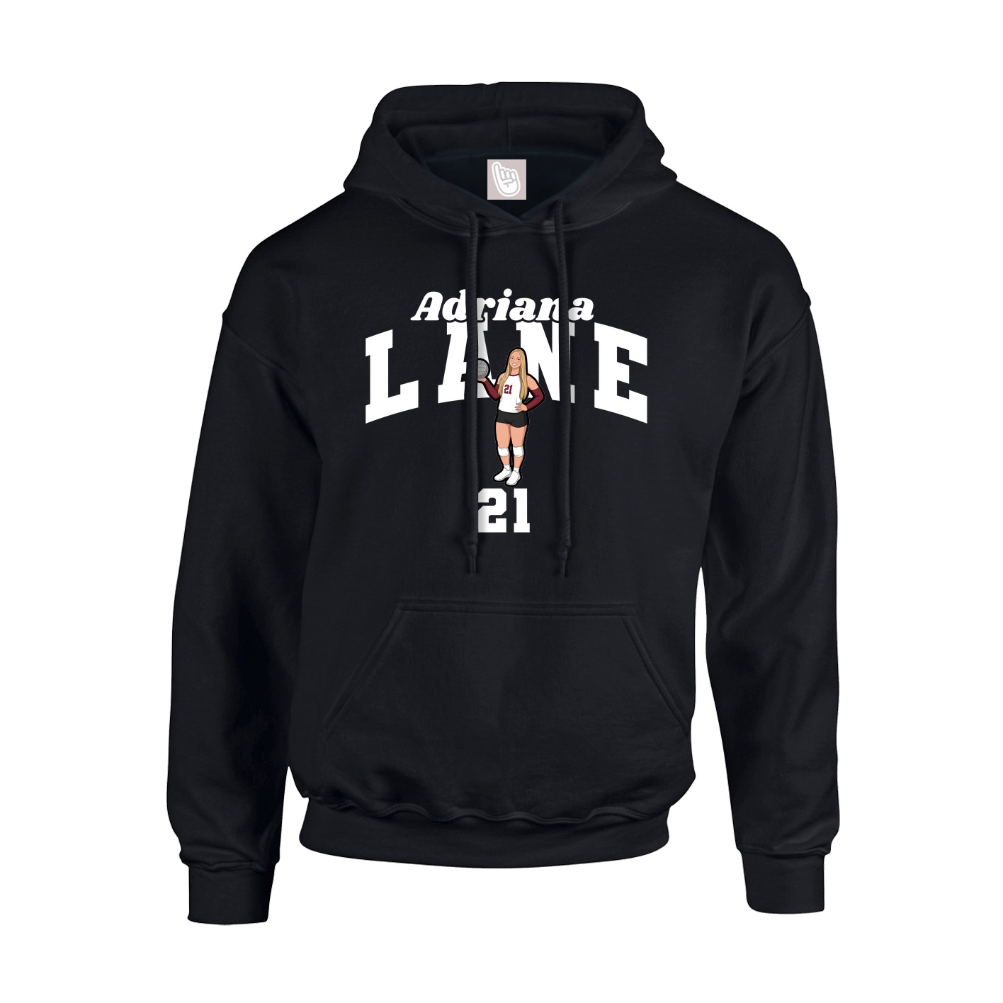 Youth Hoodie — Signature Arch in Black
