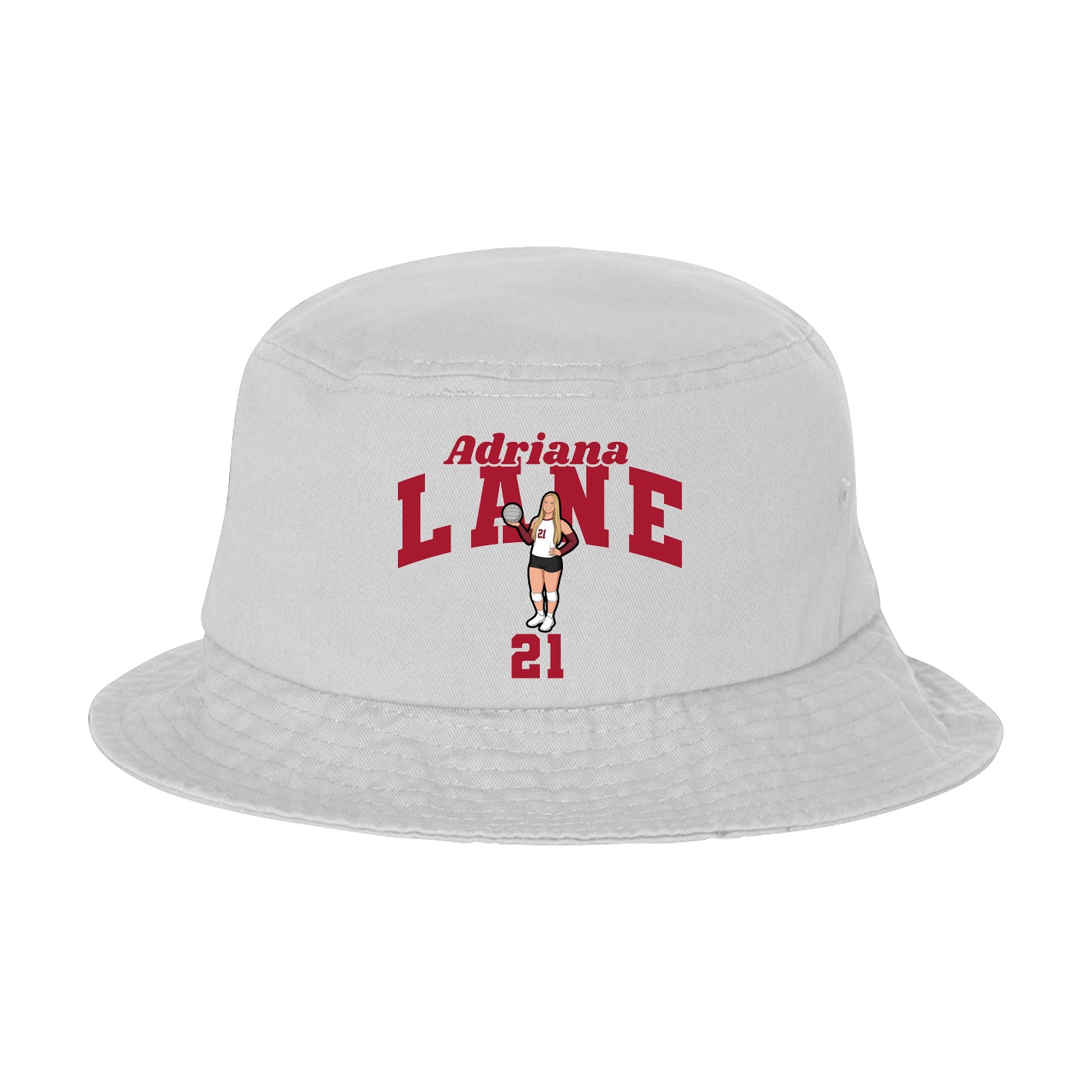 Bucket Cap — Signature Arch in White