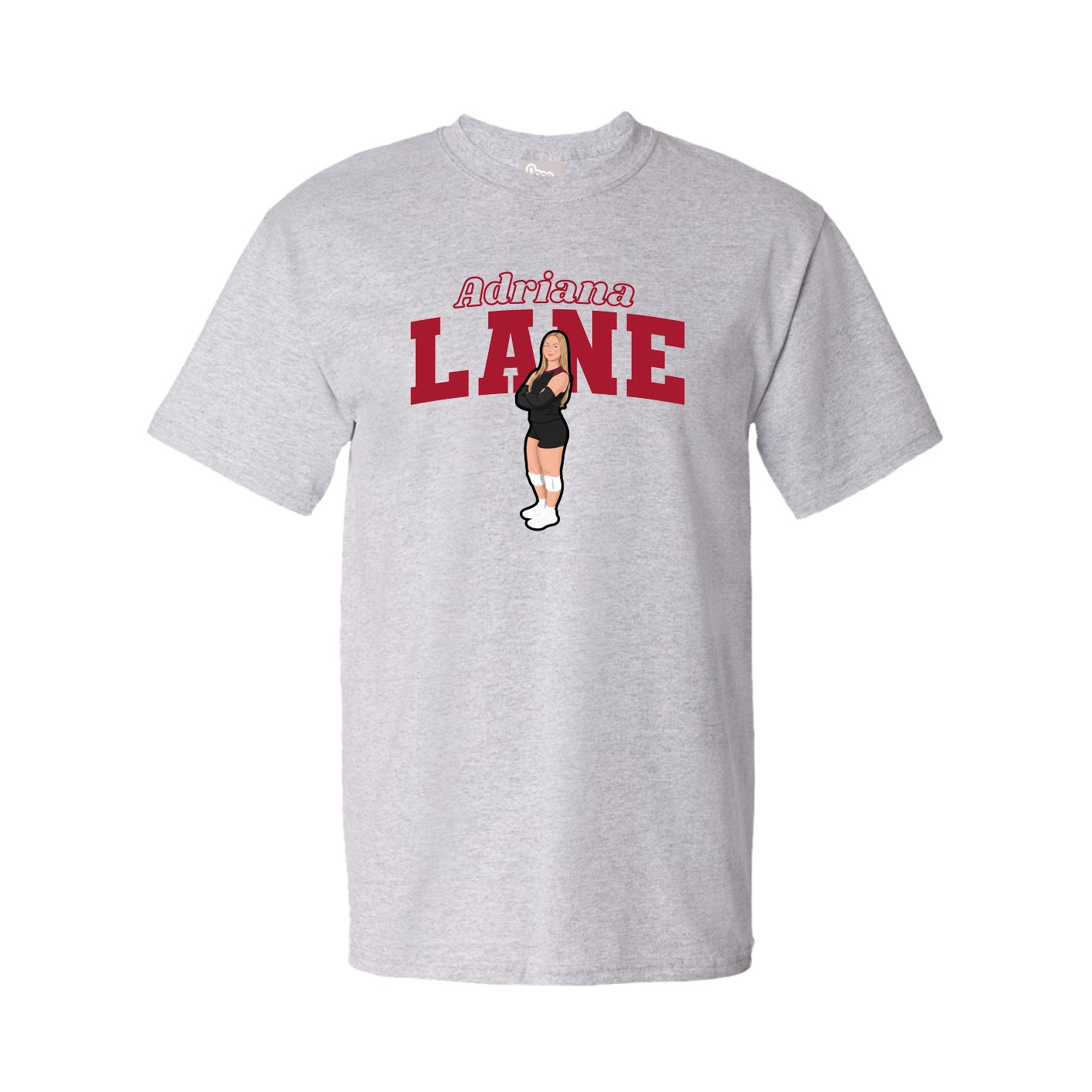 Youth Tee — Name Arch in Grey