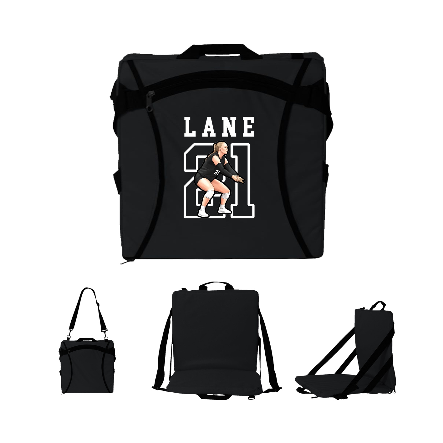 Folding Stadium Seat — Shirsey in Black
