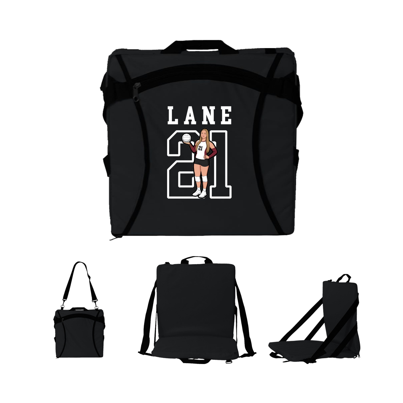 Folding Stadium Seat — Shirsey in Black