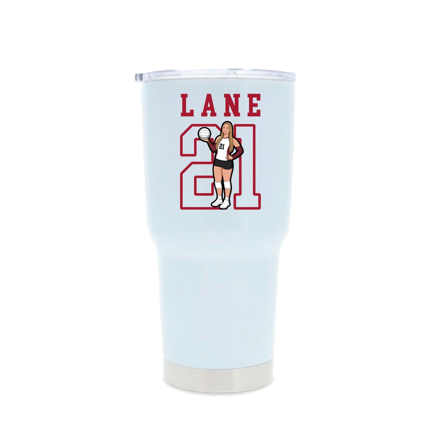 30oz Stainless Steel Tumbler — Shirsey in White
