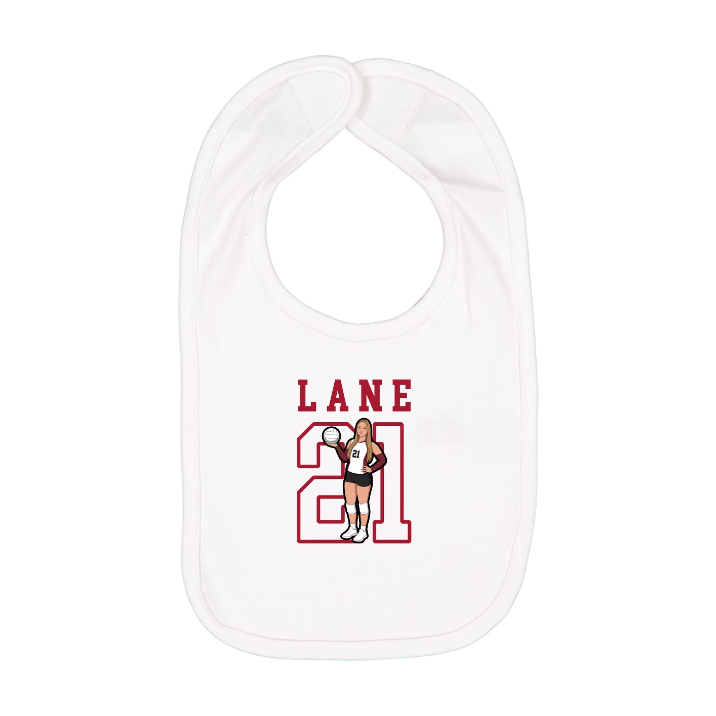 Infant Bib — Shirsey in White