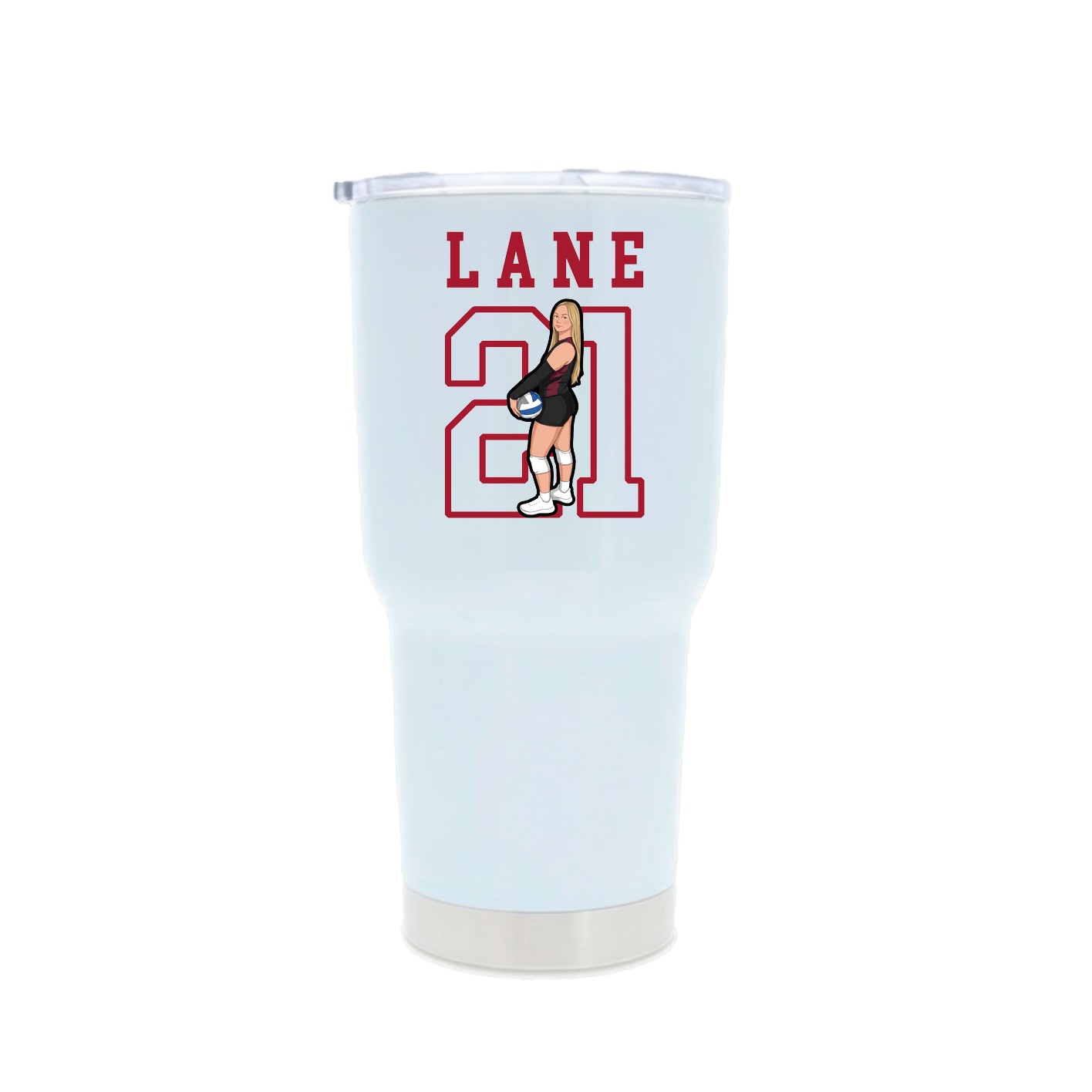 30oz Stainless Steel Tumbler — Shirsey in White