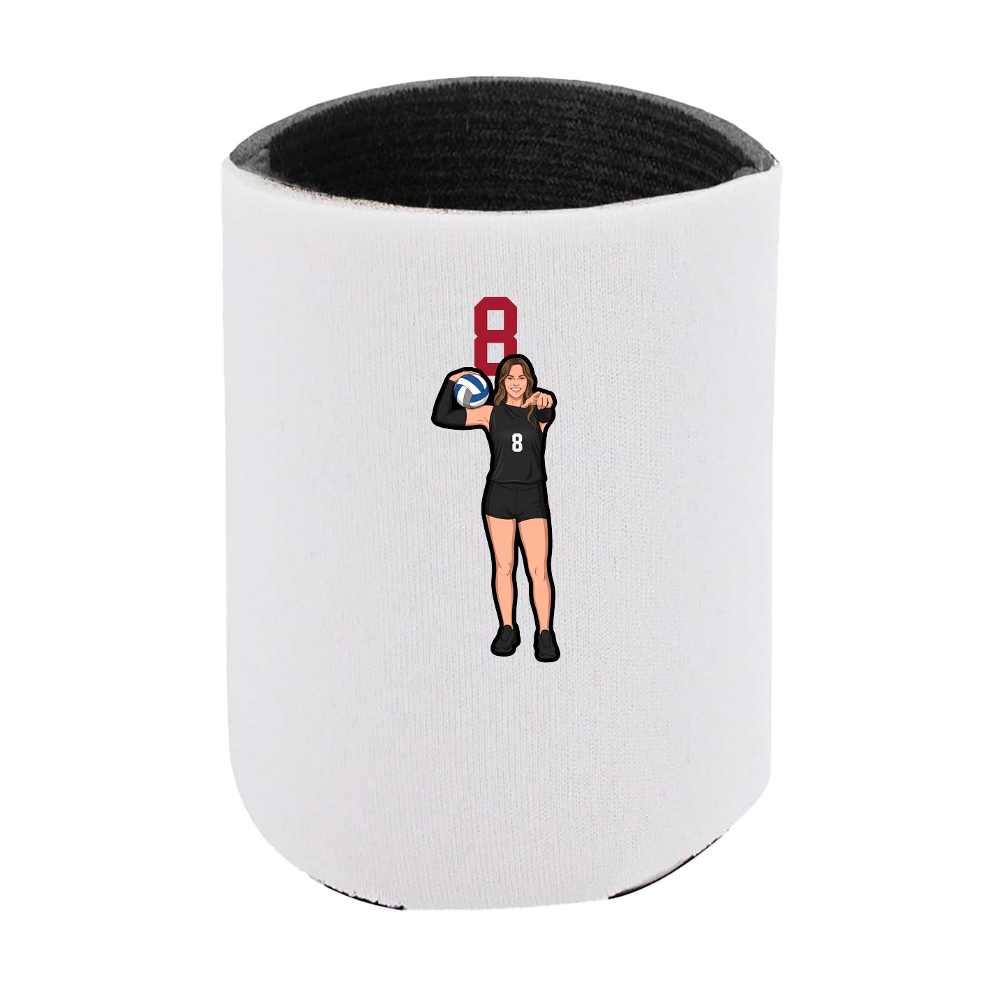 Can Holder — Number Top in White