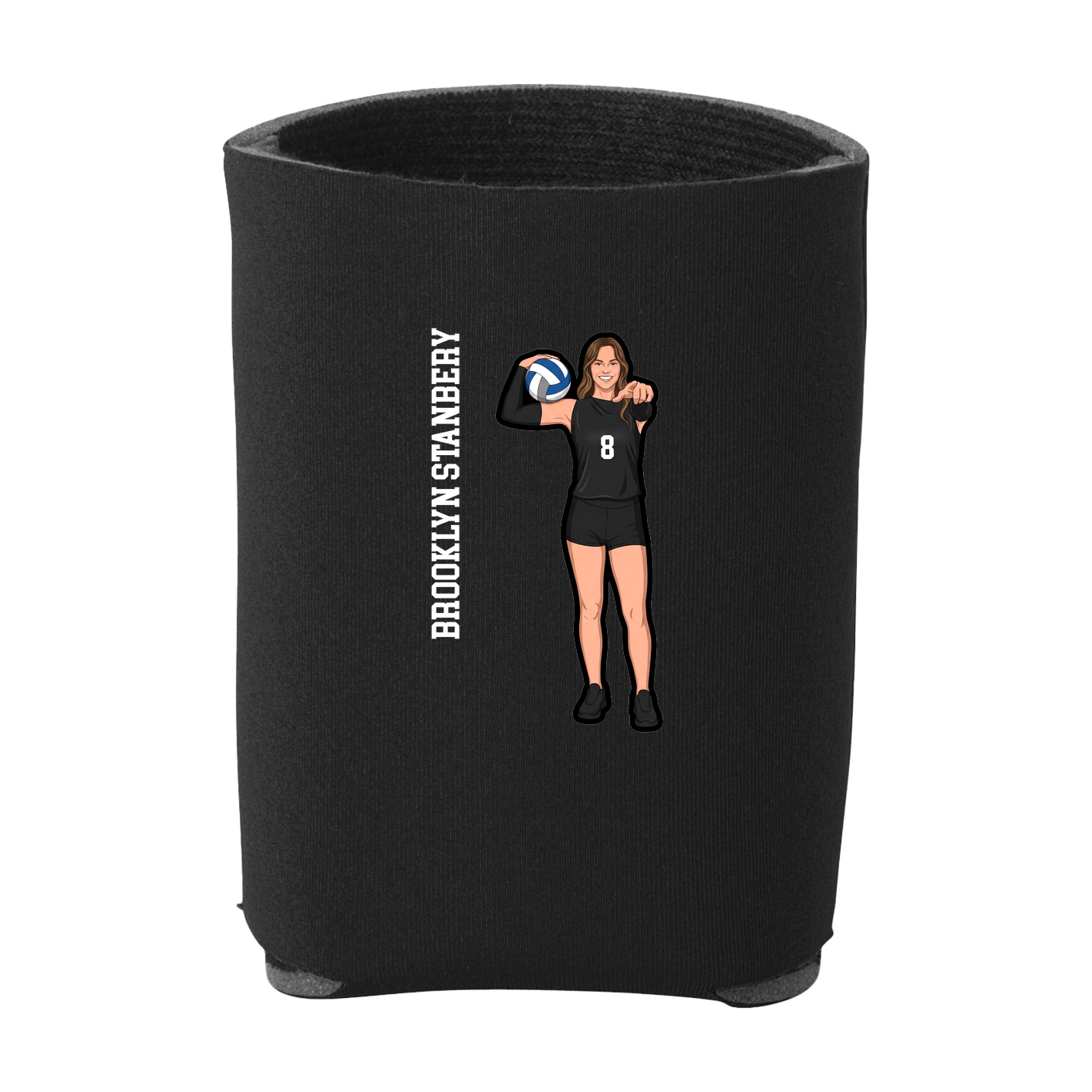 Can Holder — Name Vertical in Black