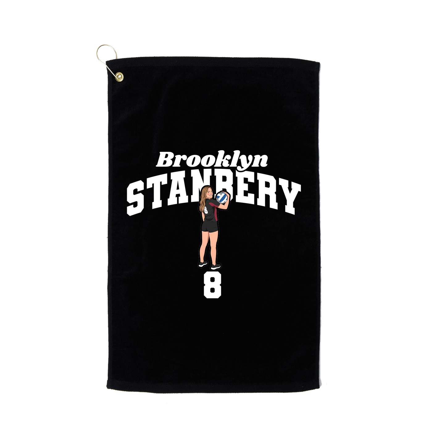 Golf Towel — Signature Arch in Black