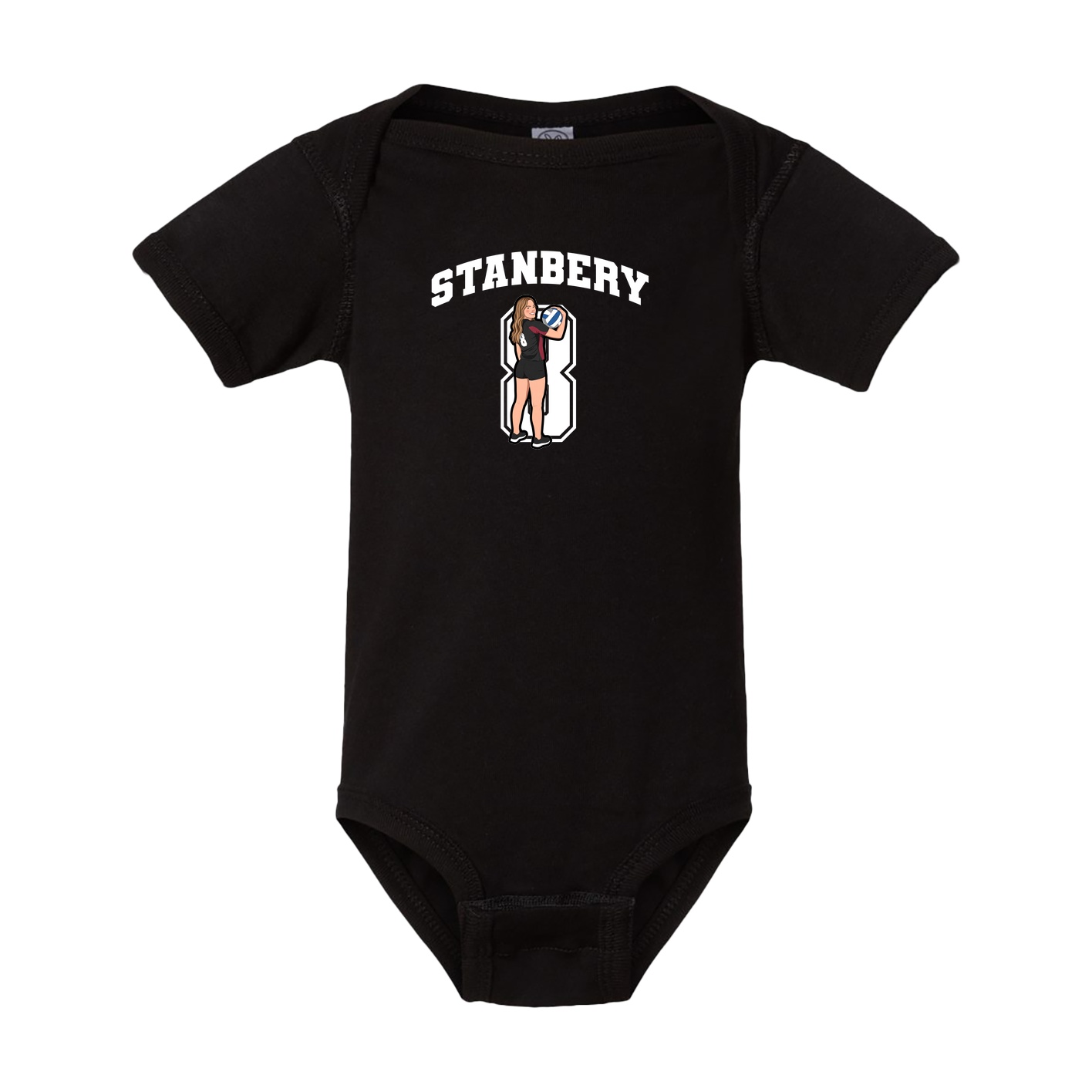 Baby Onesie — Number in Black