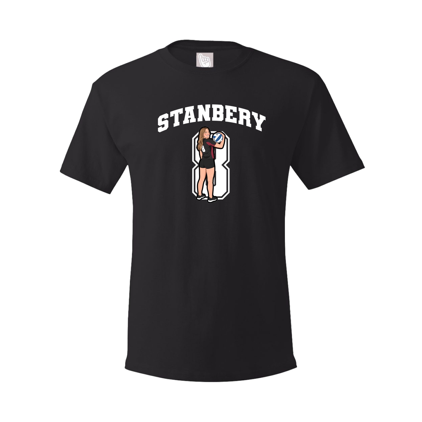 Youth Tee — Number in Black