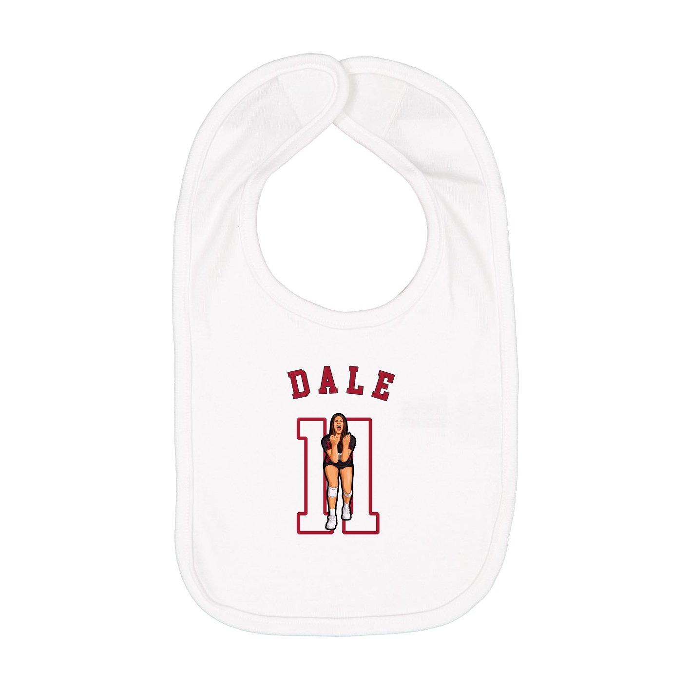 Infant Bib — Shirsey Arch in White