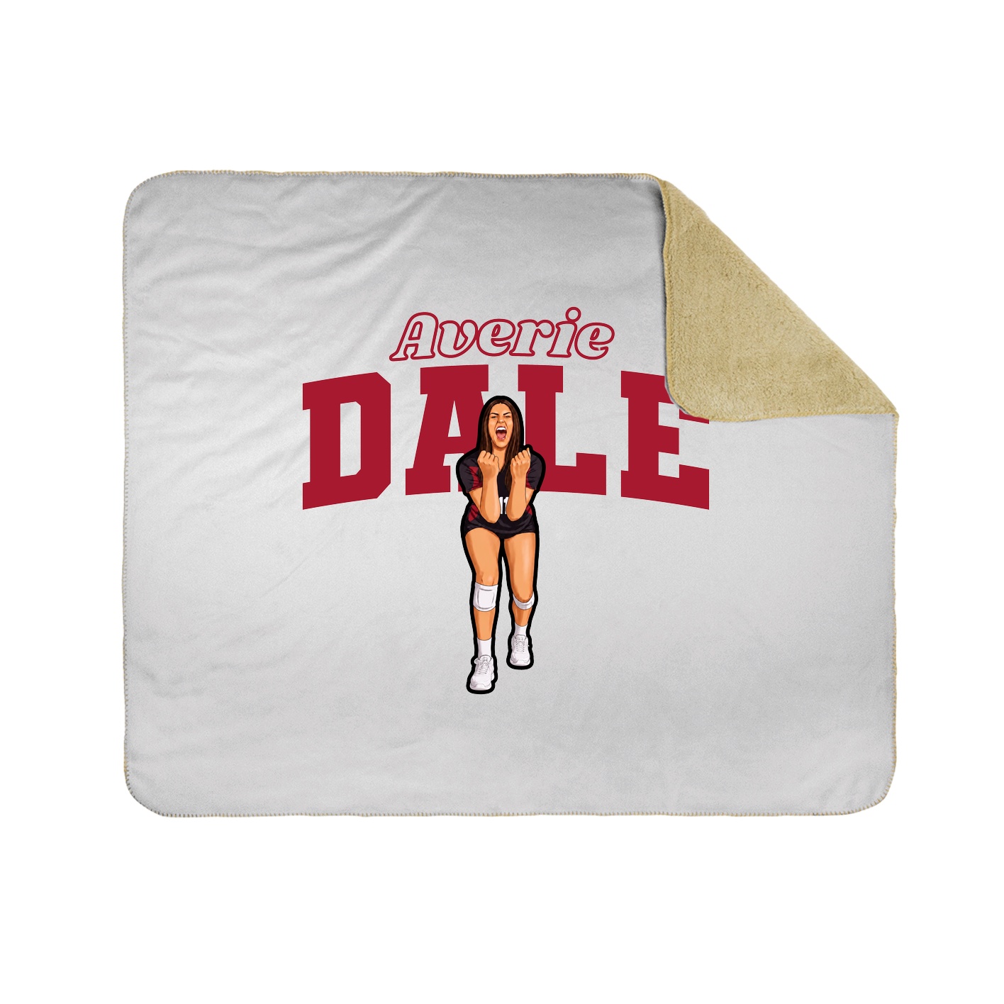 Throw Blanket — Name Arch in White