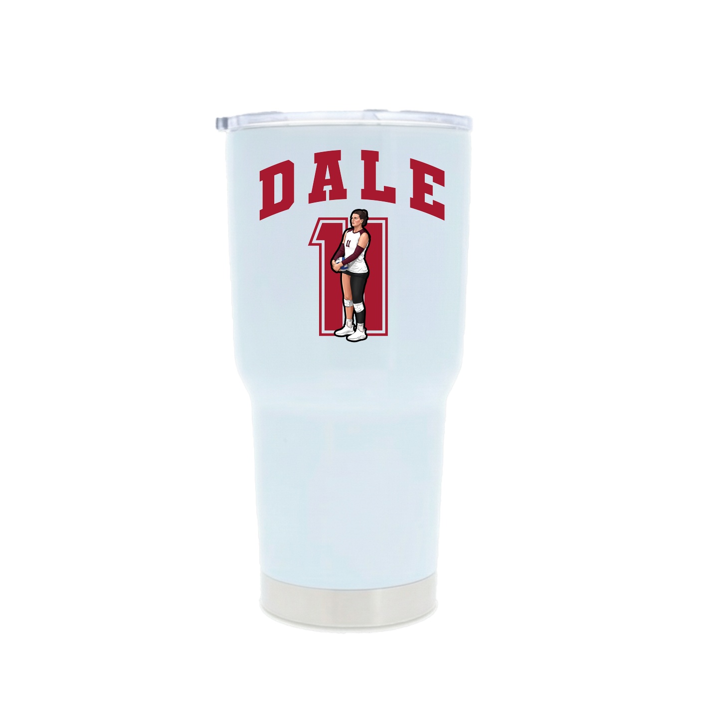 30oz Stainless Steel Tumbler — Number in White