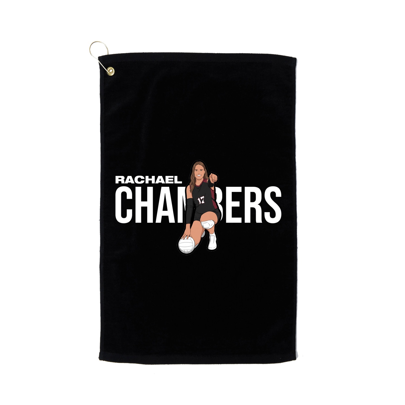 Golf Towel — Player Name in Black