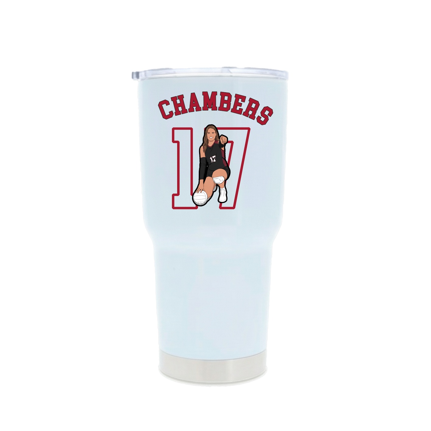 30oz Stainless Steel Tumbler — Shirsey Arch in White