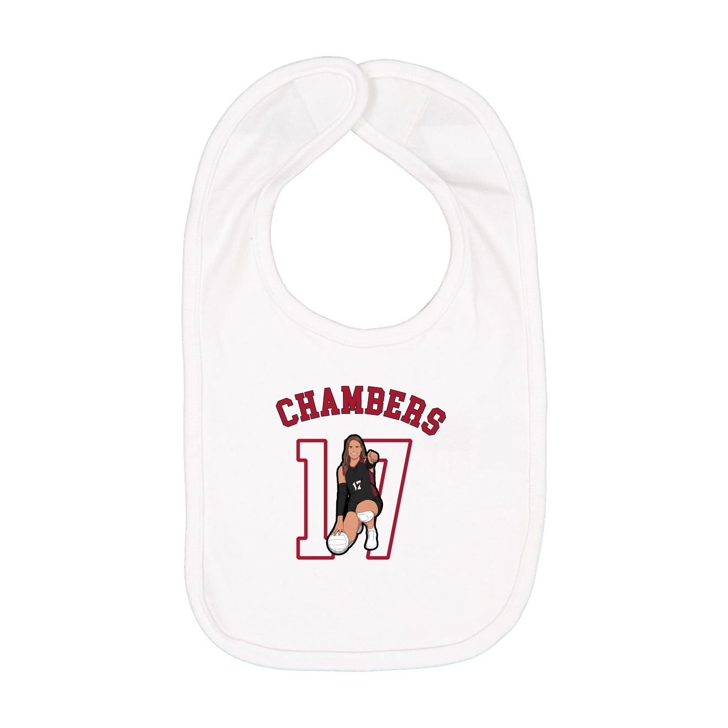 Infant Bib — Shirsey Arch in White
