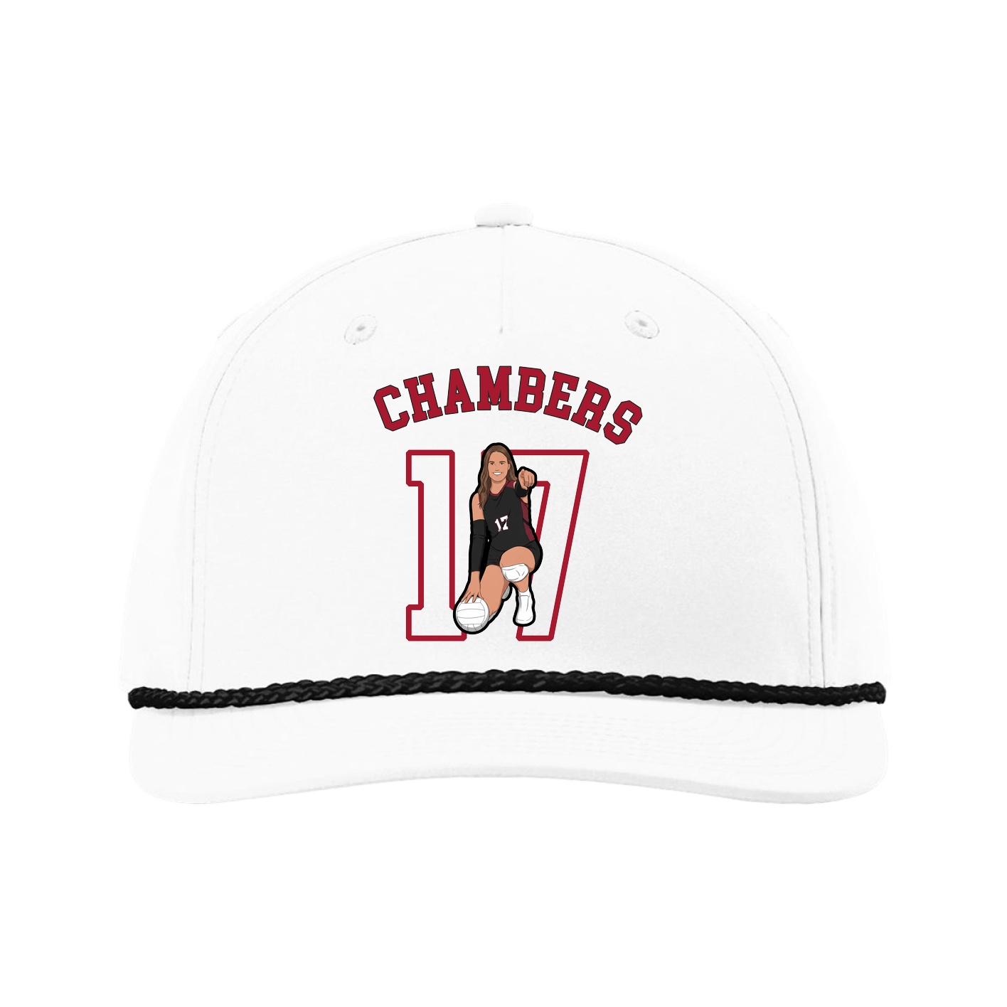 Five-Panel Classic Rope Cap — Shirsey Arch in White