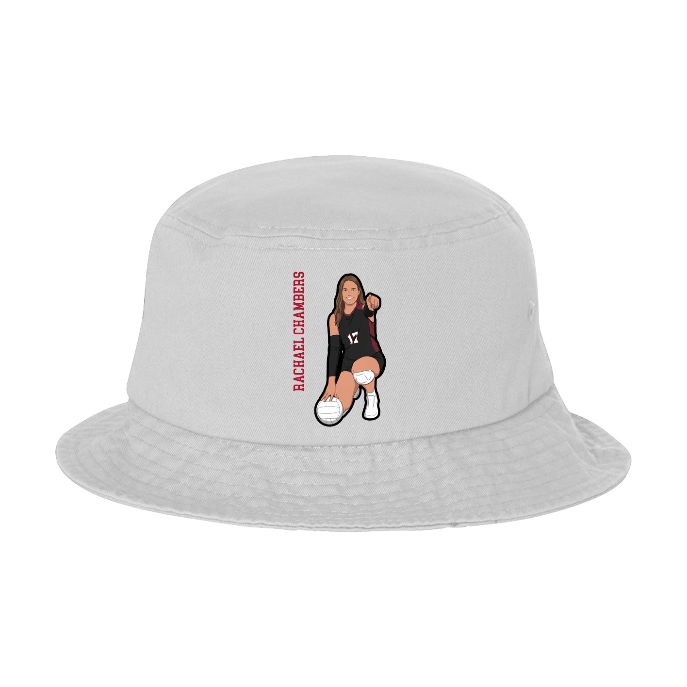 Bucket Cap — Name Vertical in White