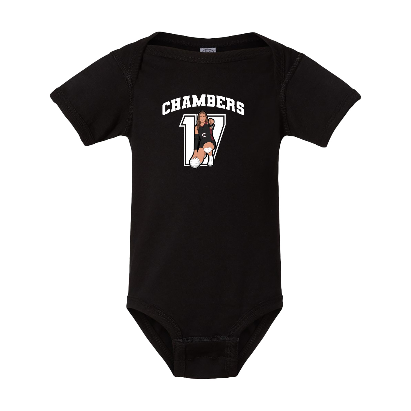Baby Onesie — Number in Black