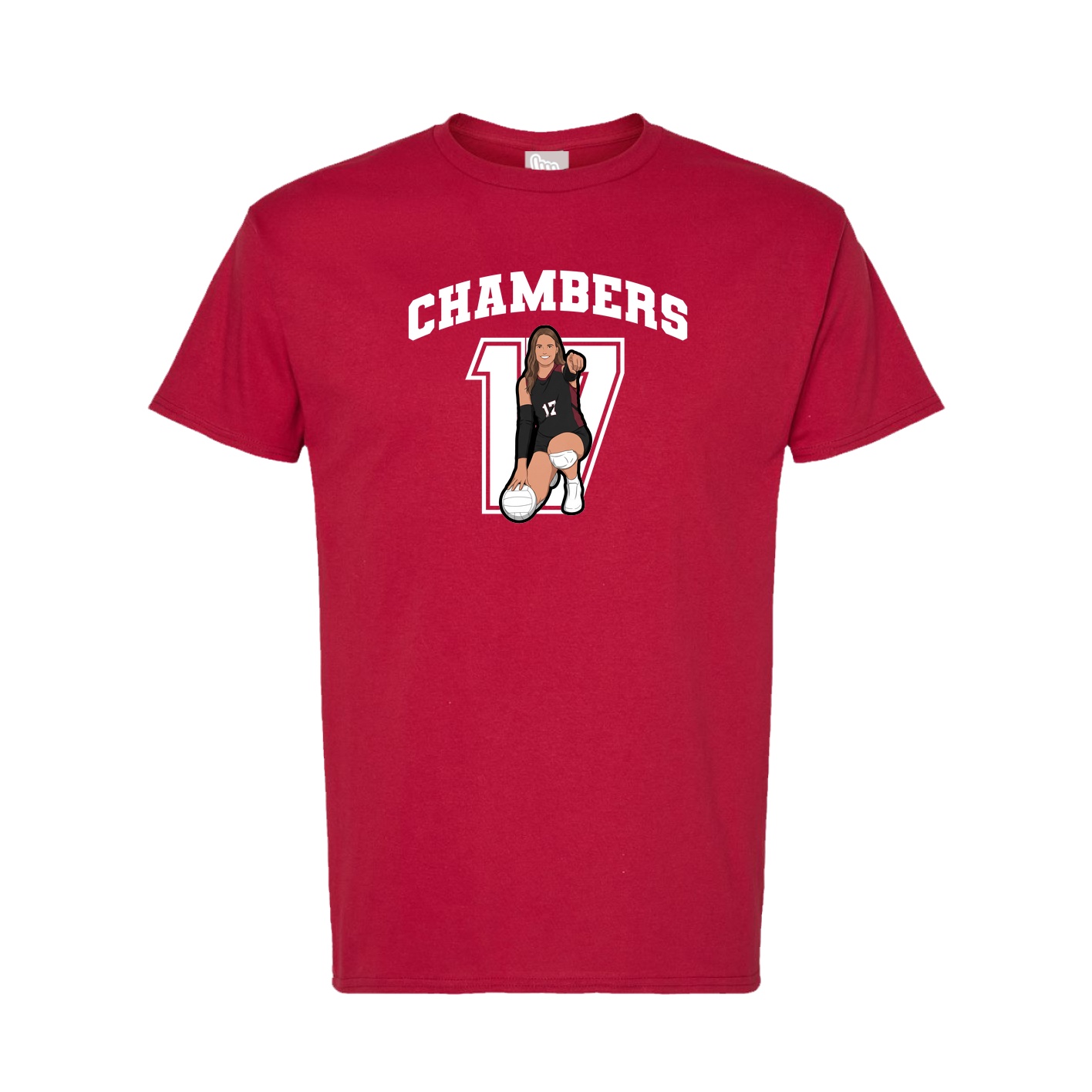 Tee — Number in Crimson