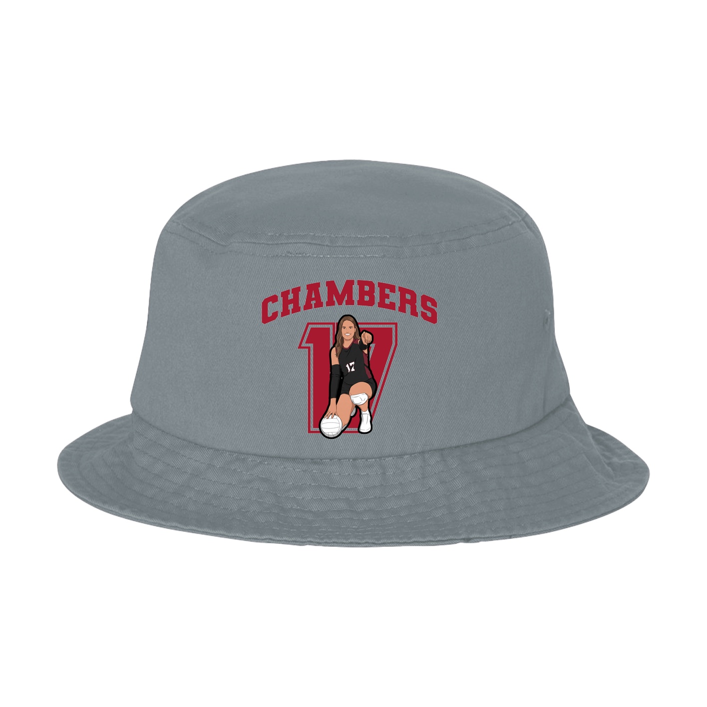 Bucket Cap — Number in Grey