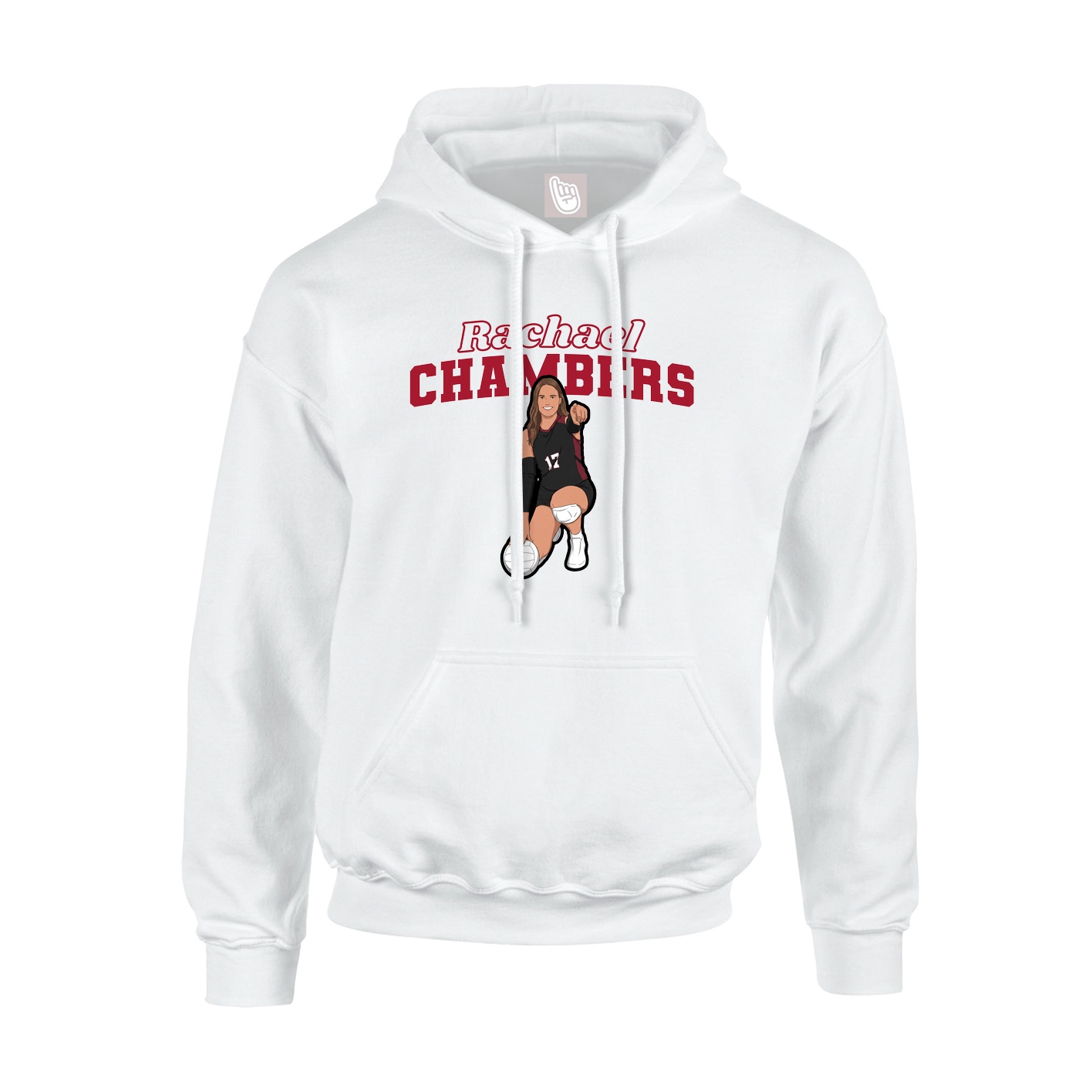 Hoodie — Name Arch in White