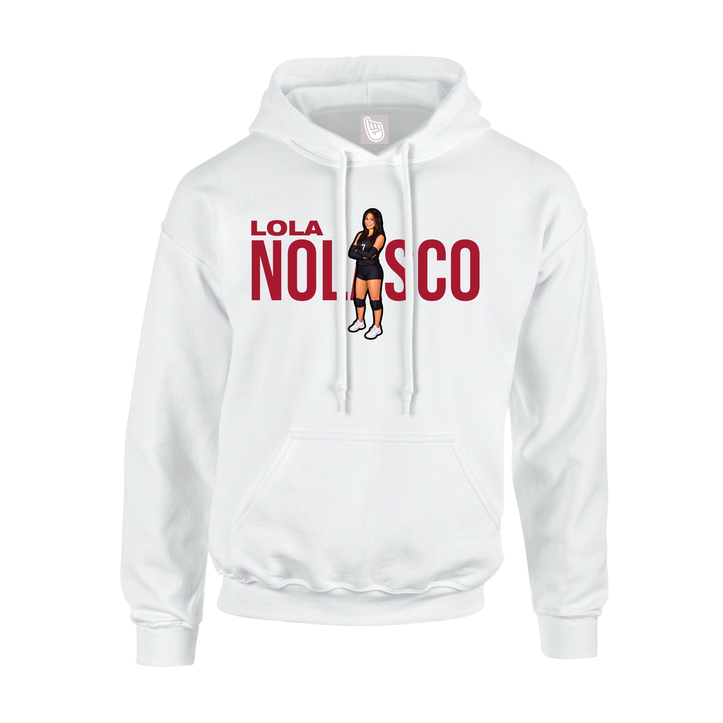 Youth Hoodie — Player Name in White