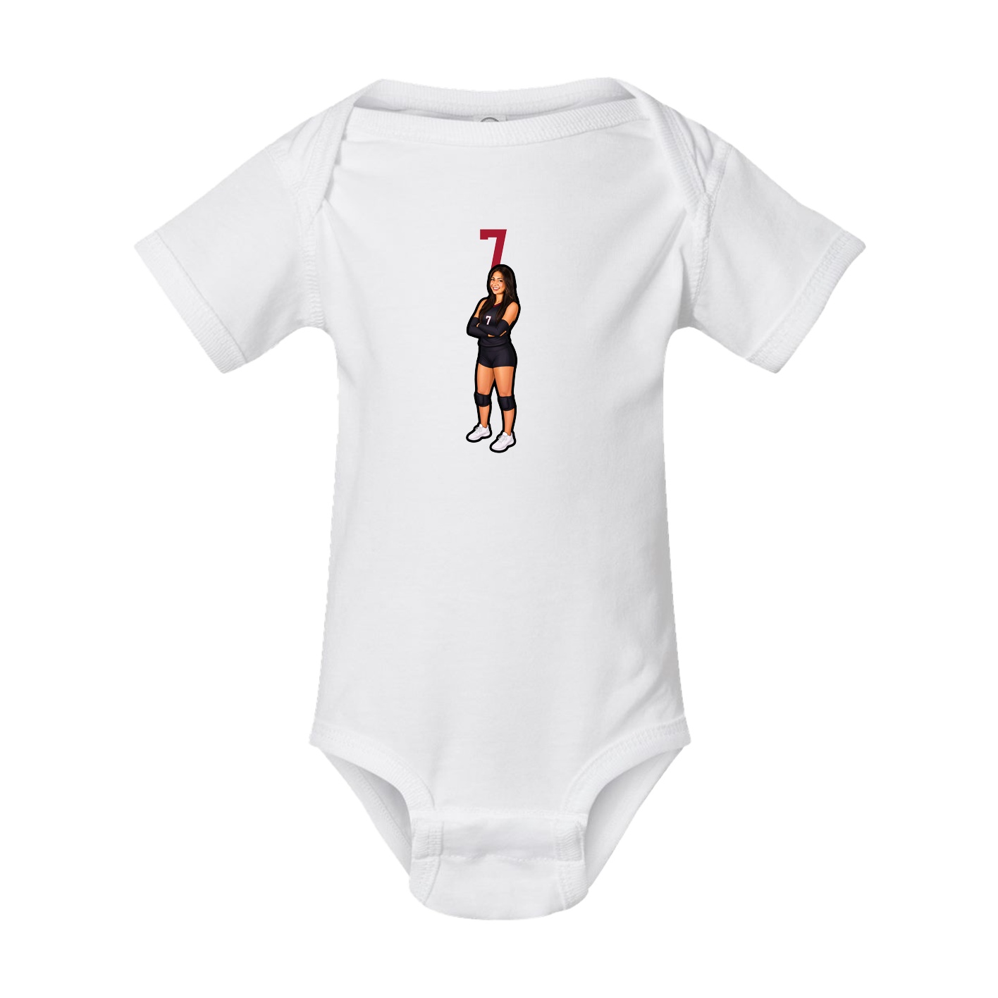 Baby Onesie — Number Top in White