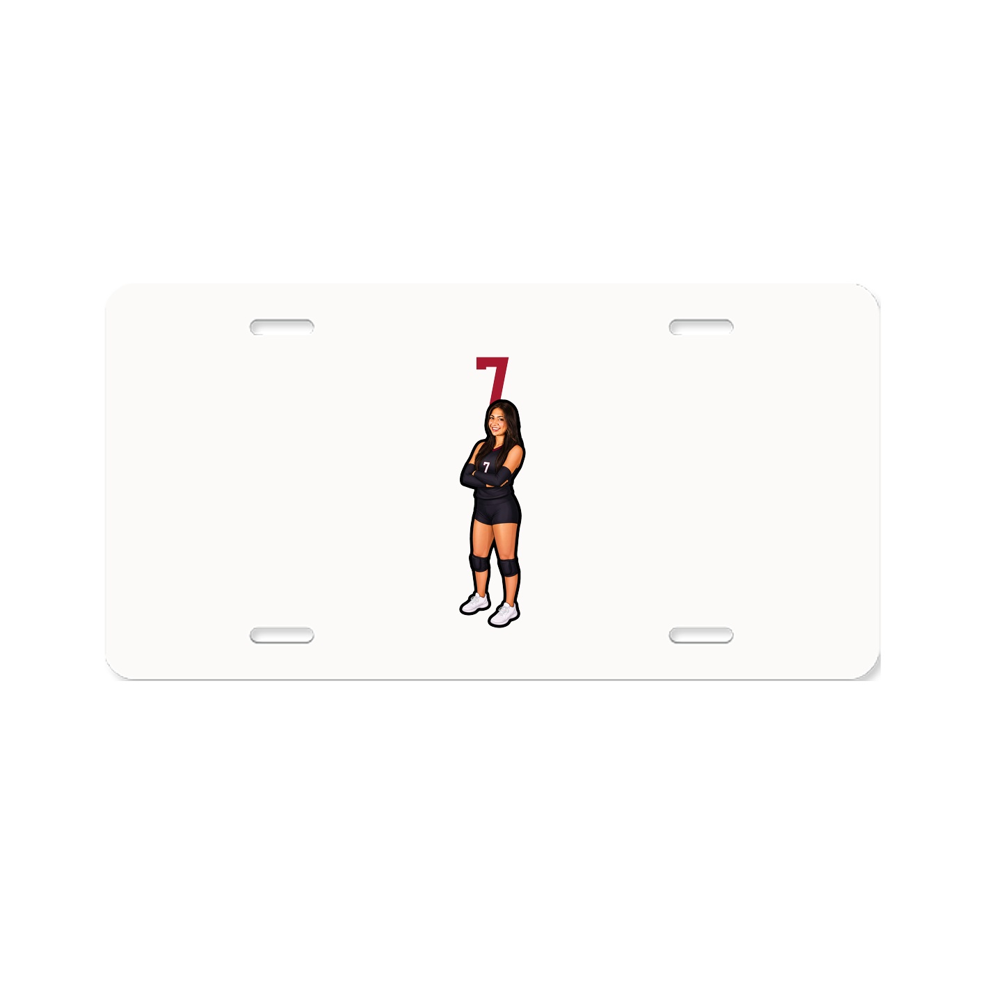License Plate — Number Top in Classic