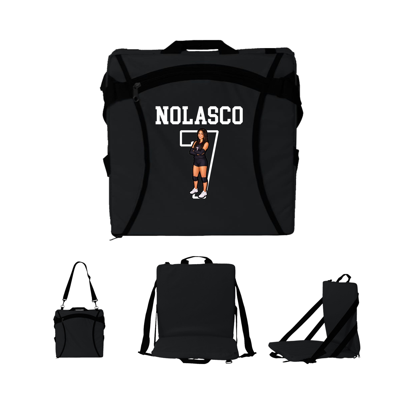 Folding Stadium Seat — Shirsey in Black