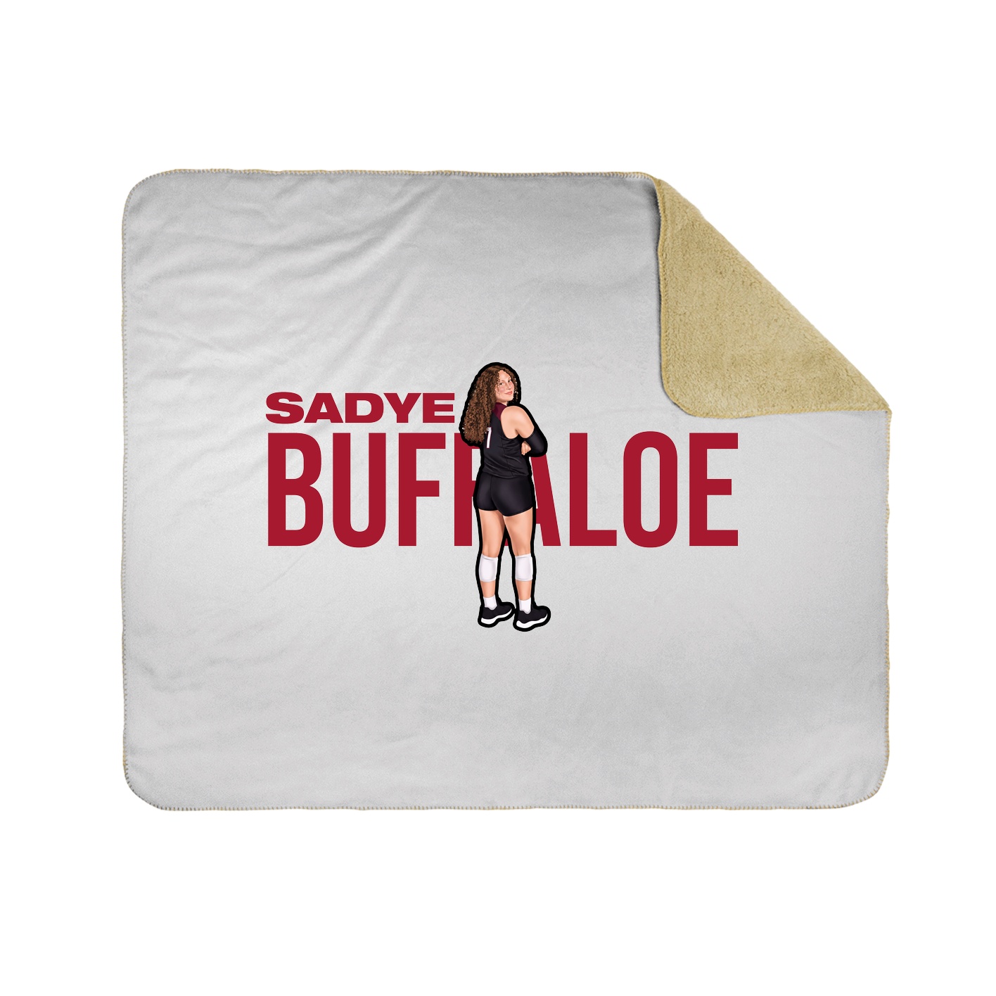 Throw Blanket — Player Name in White