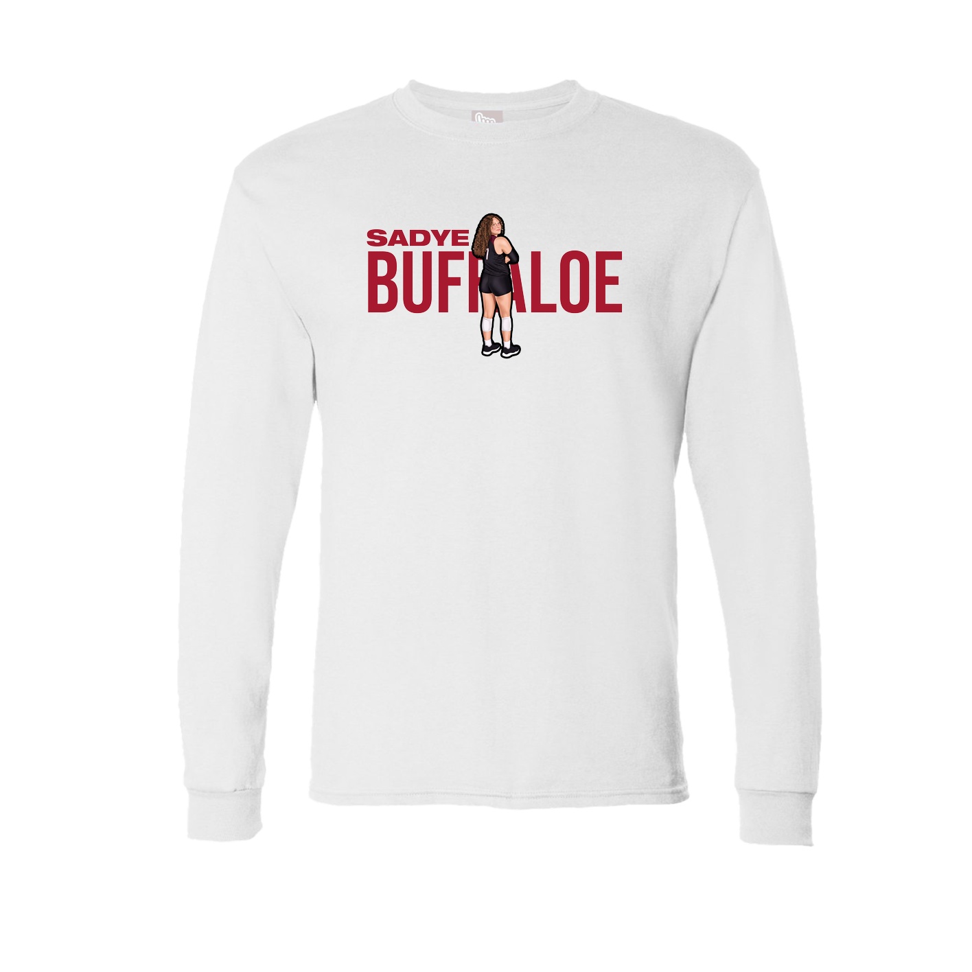Long Sleeve Tee — Player Name in White