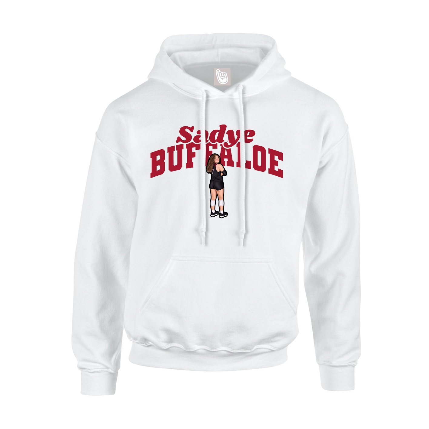 Youth Hoodie — Signature Arch in White