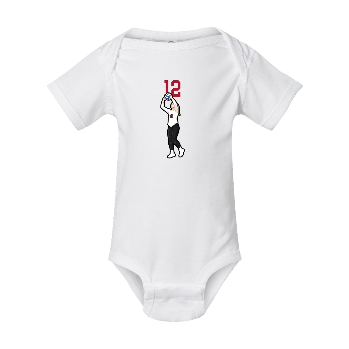 Baby Onesie — Number Top in White