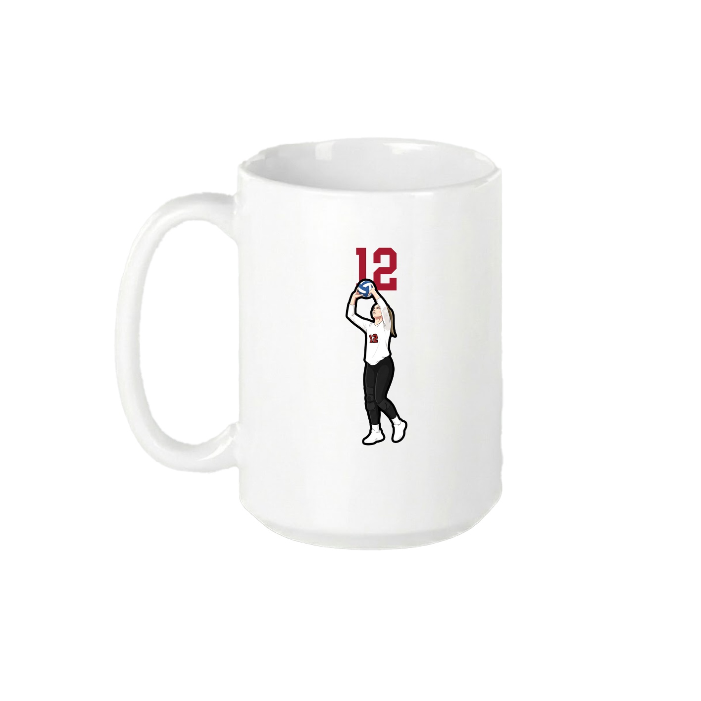 15oz Coffee Mug — Number Top in White