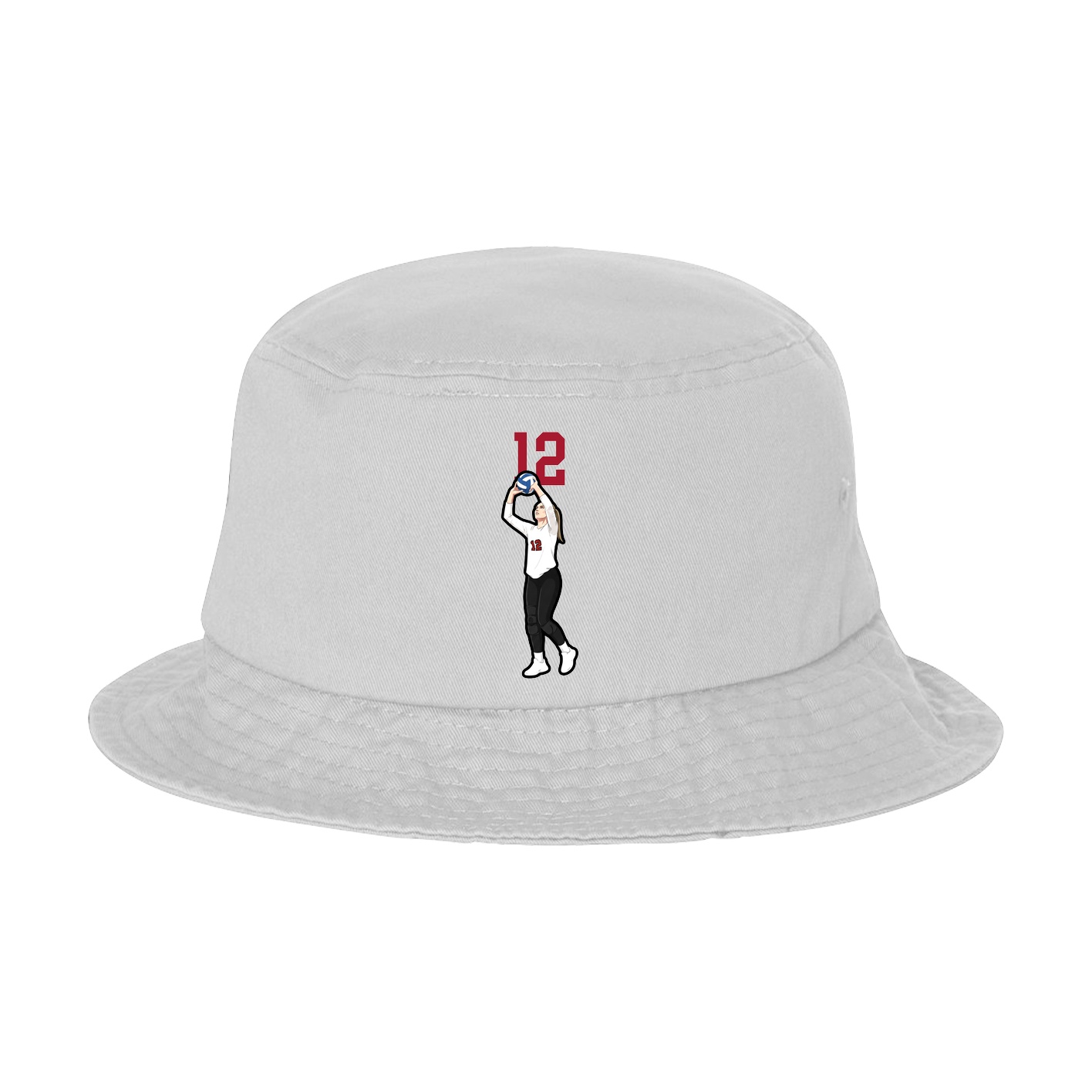 Bucket Cap — Number Top in White