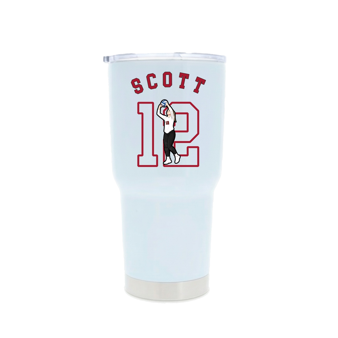 30oz Stainless Steel Tumbler — Shirsey Arch in White
