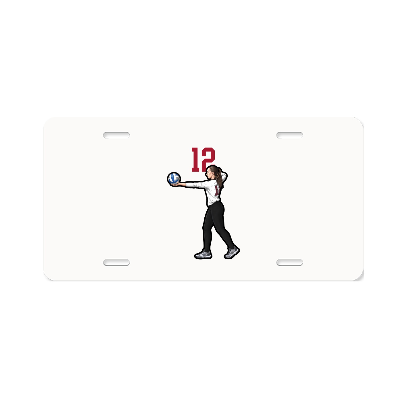 License Plate — Number Top in Classic