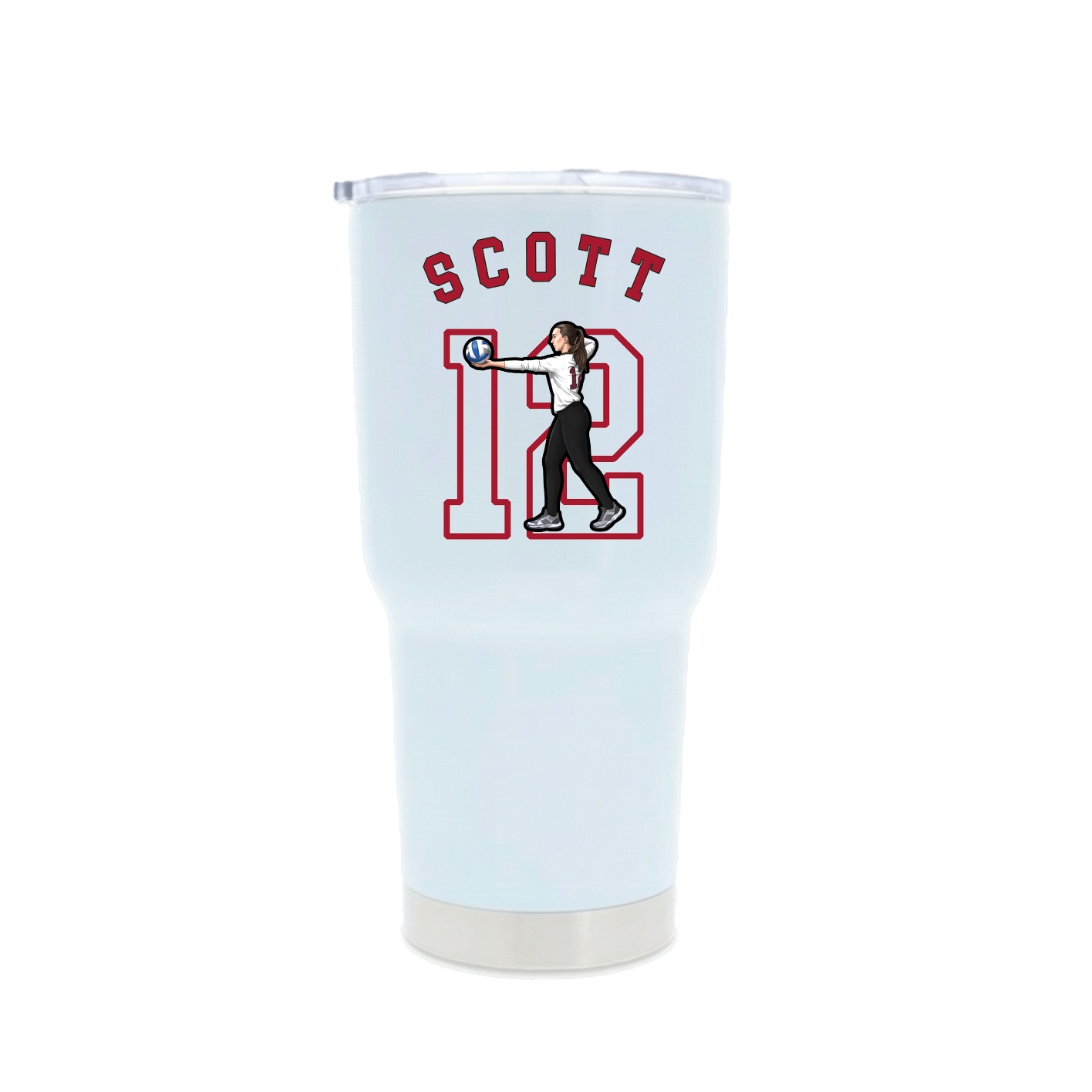 30oz Stainless Steel Tumbler — Shirsey Arch in White