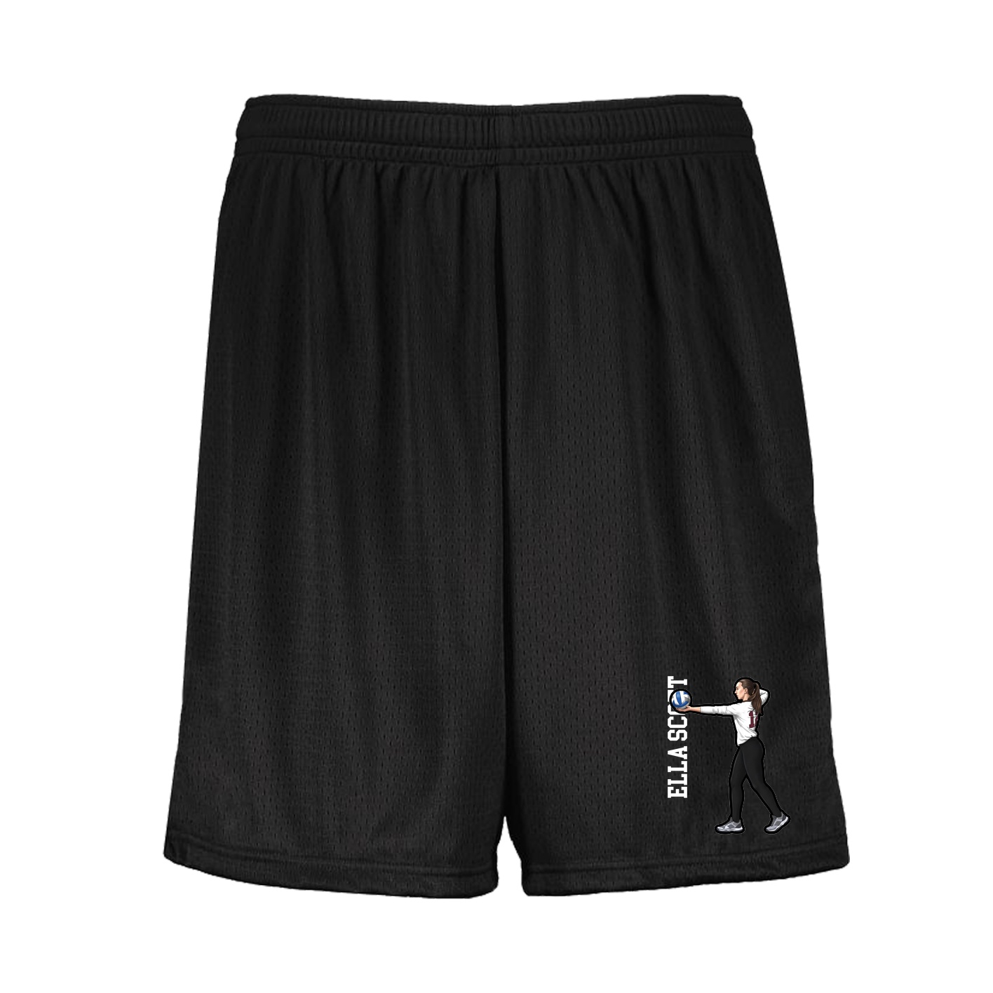 Shorts — Name Vertical in Black