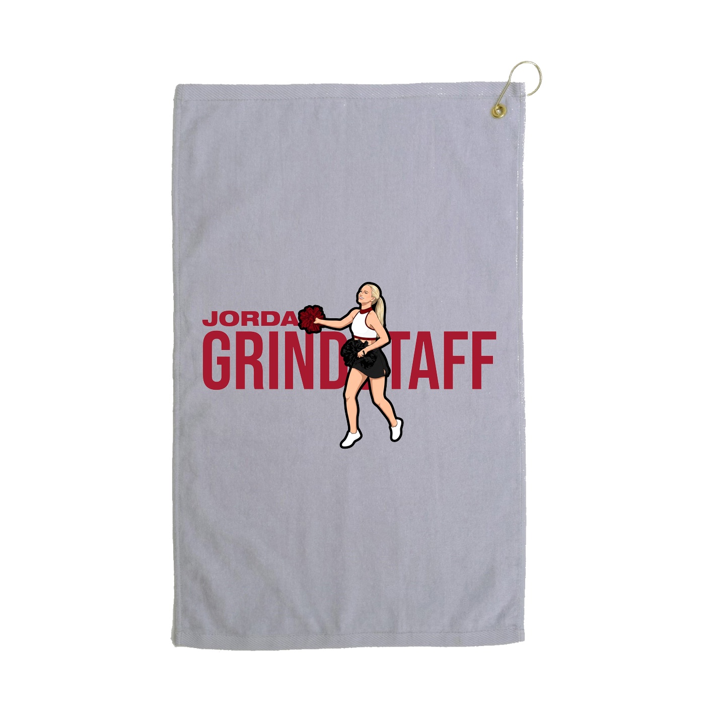 Golf Towel — Player Name in Grey