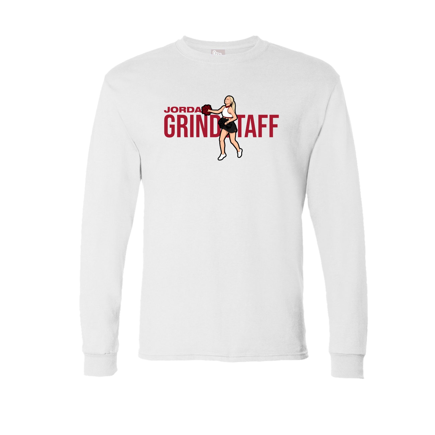 Long Sleeve Tee — Player Name in White