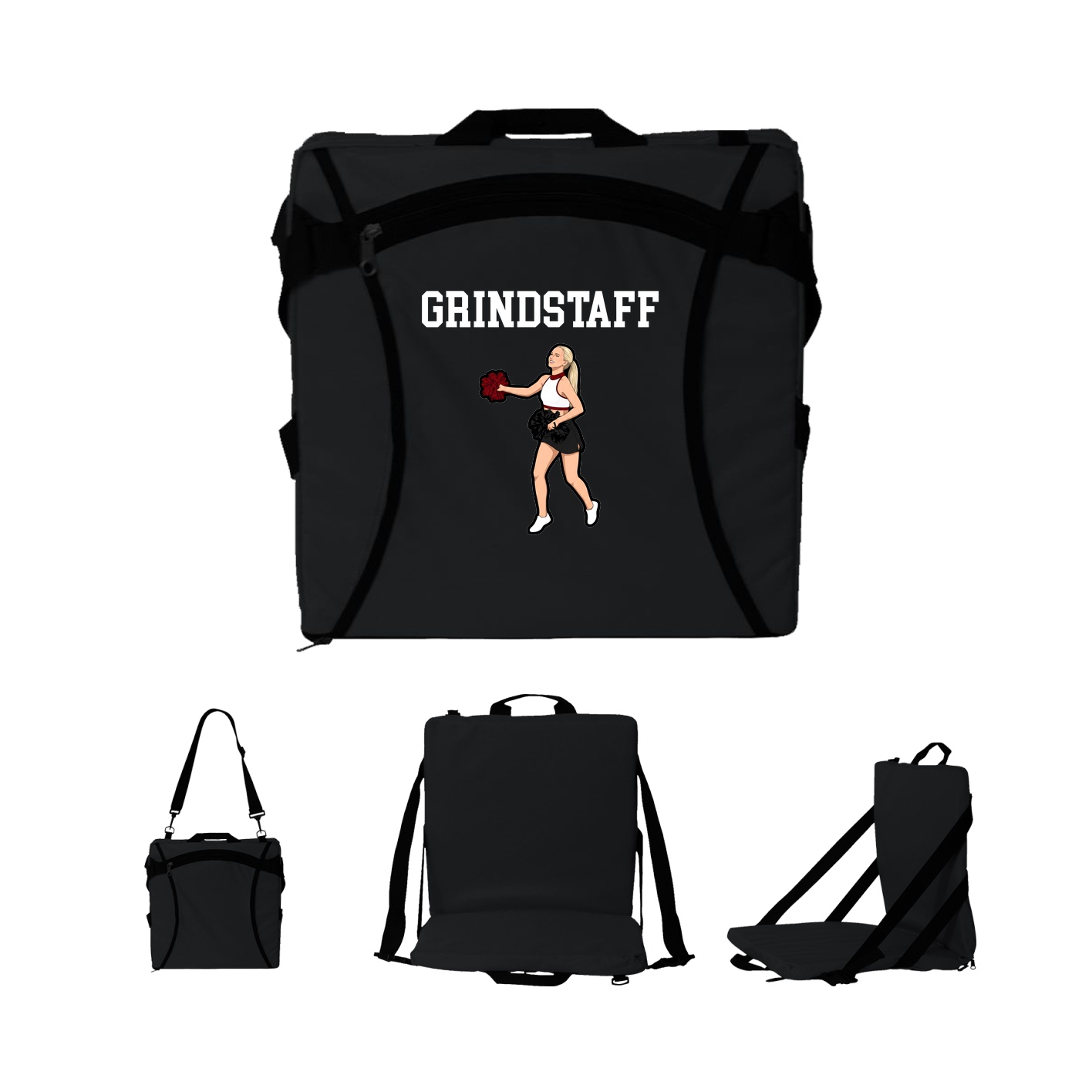 Folding Stadium Seat — Shirsey in Black