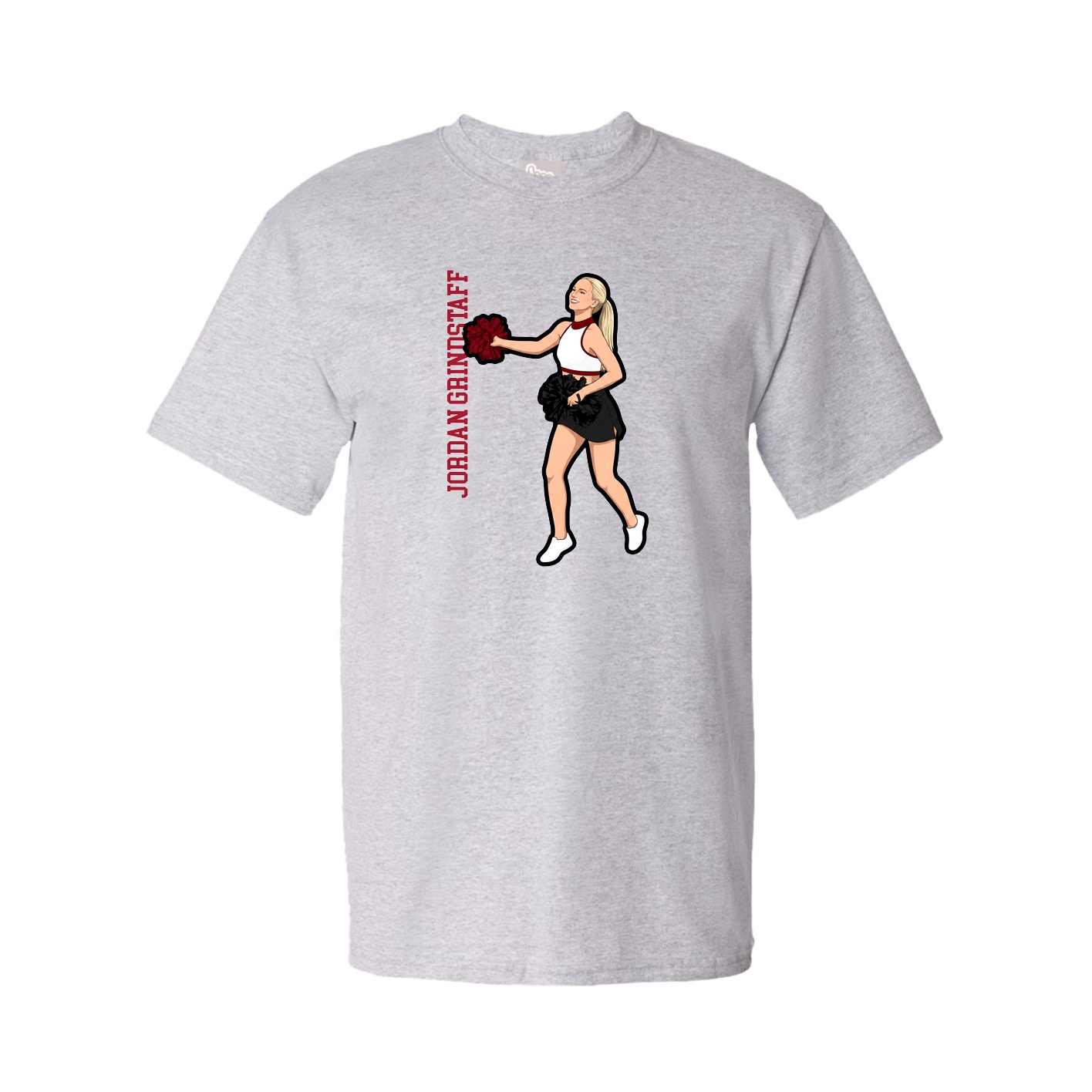Youth Tee — Name Vertical in Grey