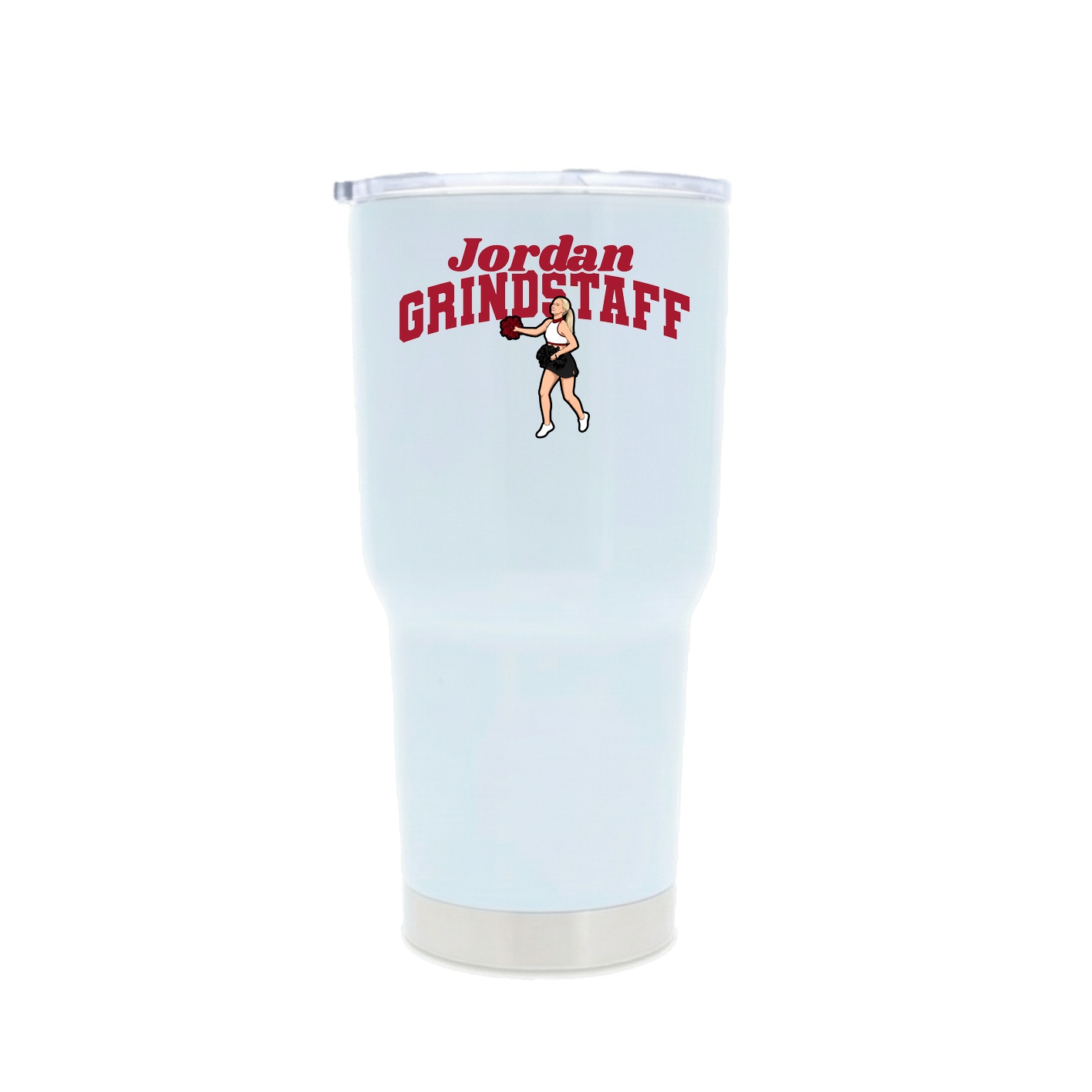30oz Stainless Steel Tumbler — Signature Arch in White