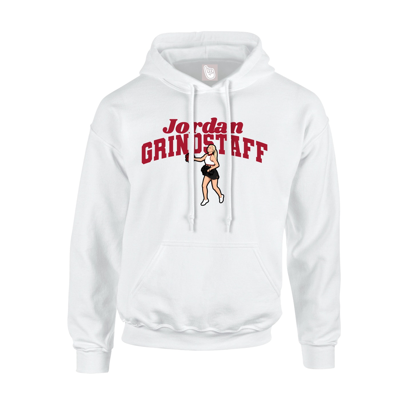 Youth Hoodie — Signature Arch in White