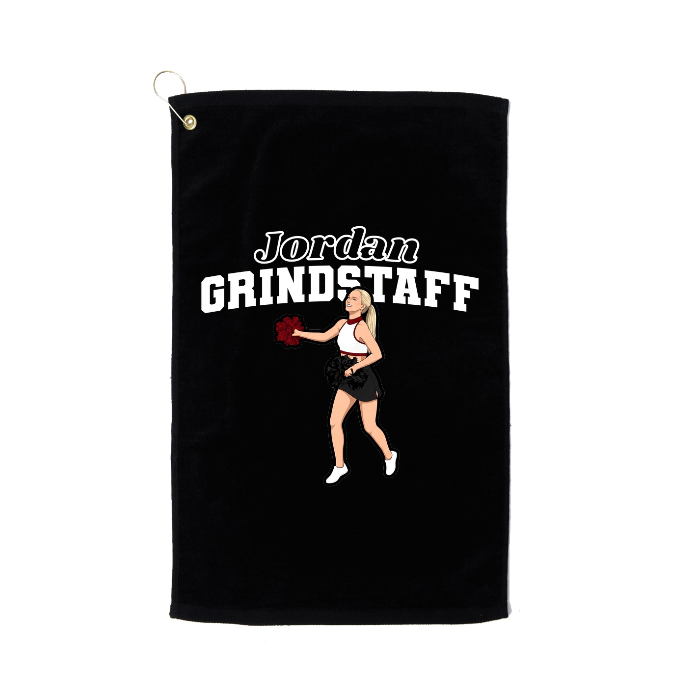 Golf Towel — Name Arch in Black
