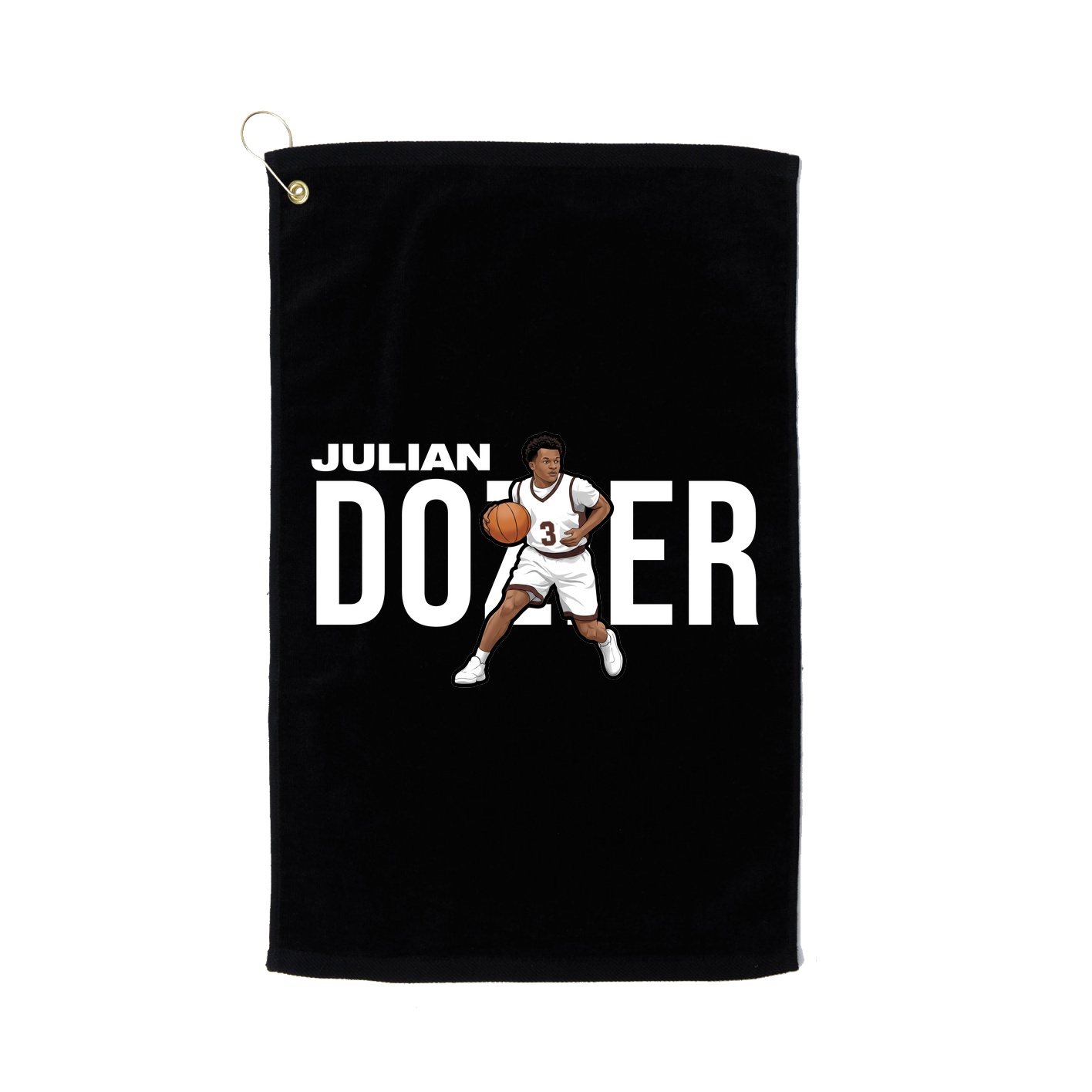 Golf Towel — Player Name in Black