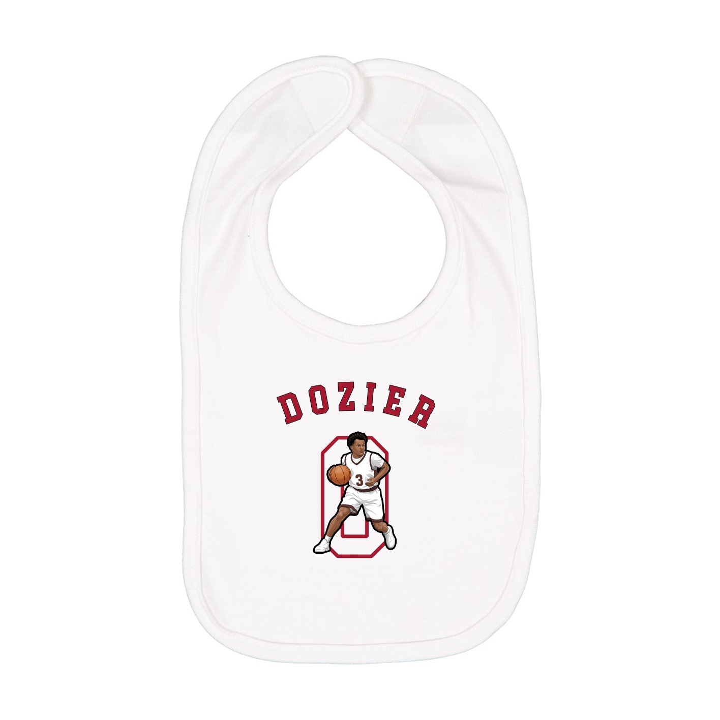 Infant Bib — Shirsey Arch in White