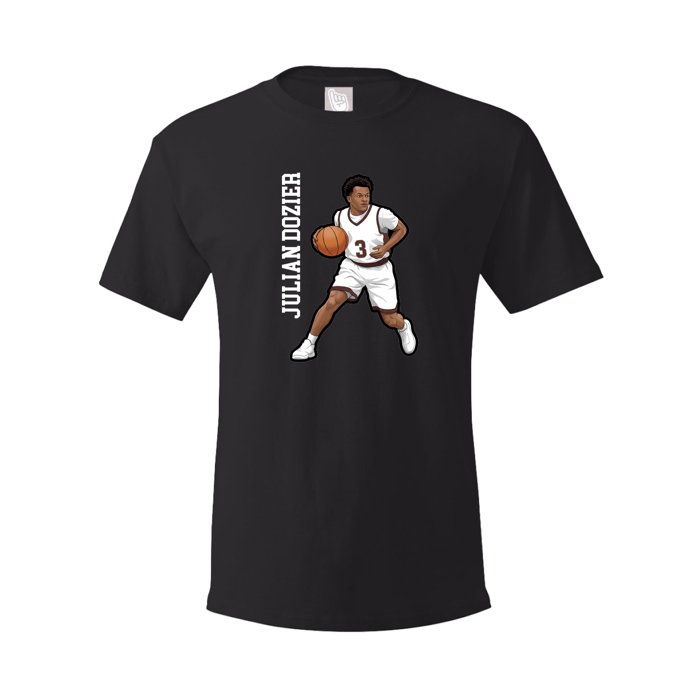 Youth Tee — Name Vertical in Black
