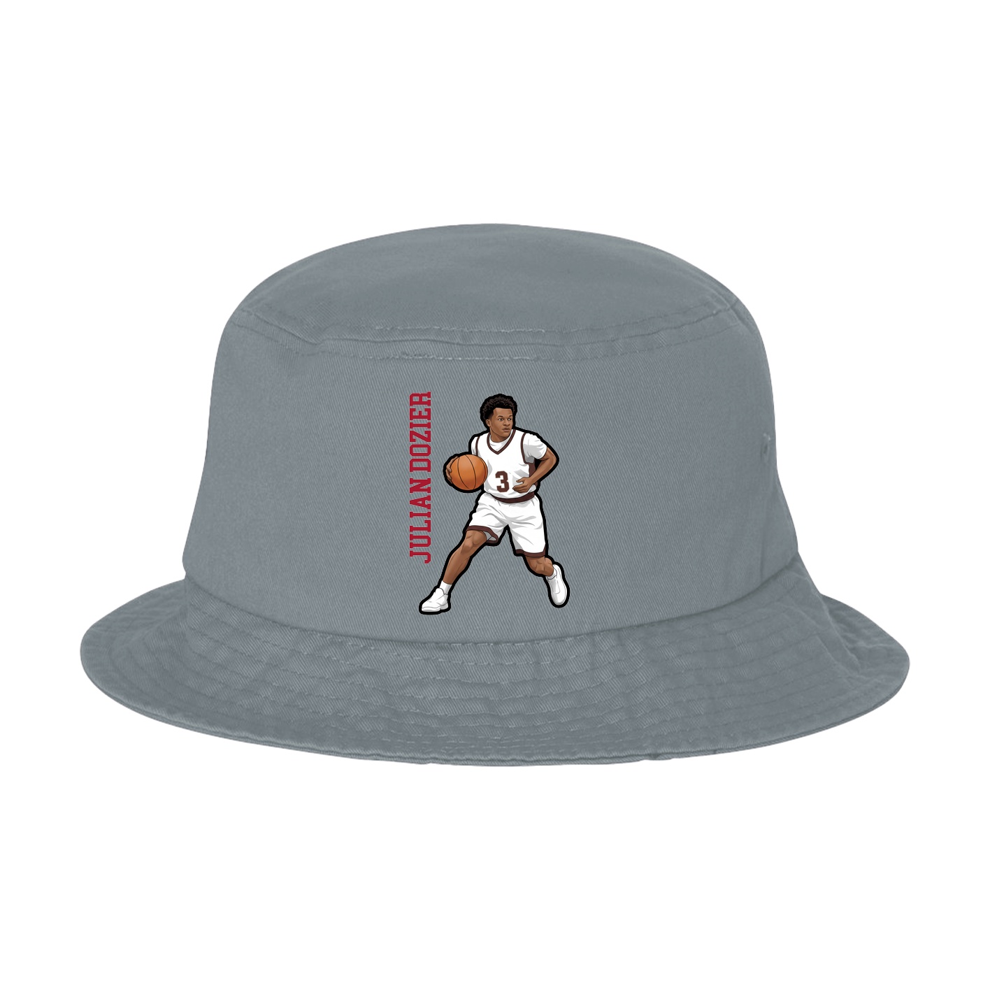 Bucket Cap — Name Vertical in Grey